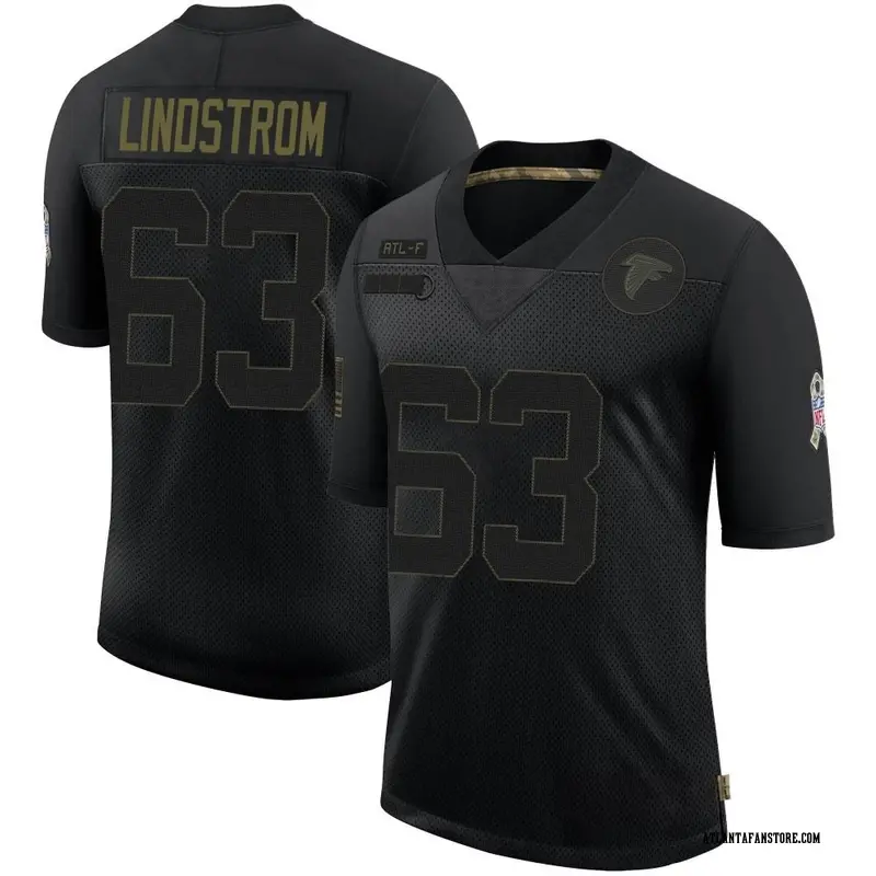 Atlanta Falcons #63 Chris Lindstrom Draft Game Jersey - Black